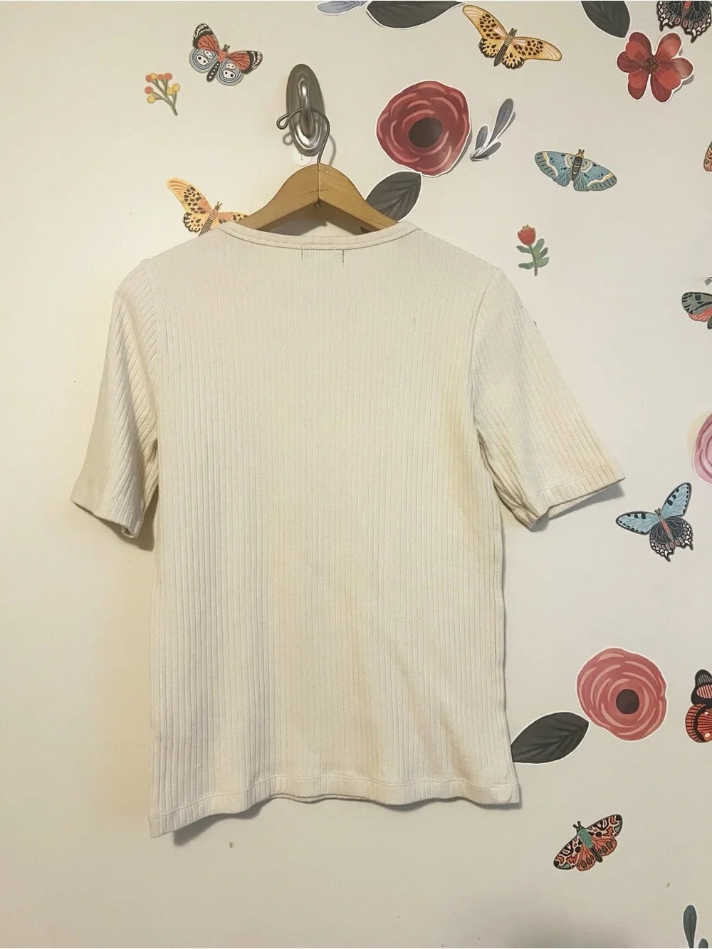 J. Crew Short-Sleeve Ribbed Knit Henley Top - Off-White